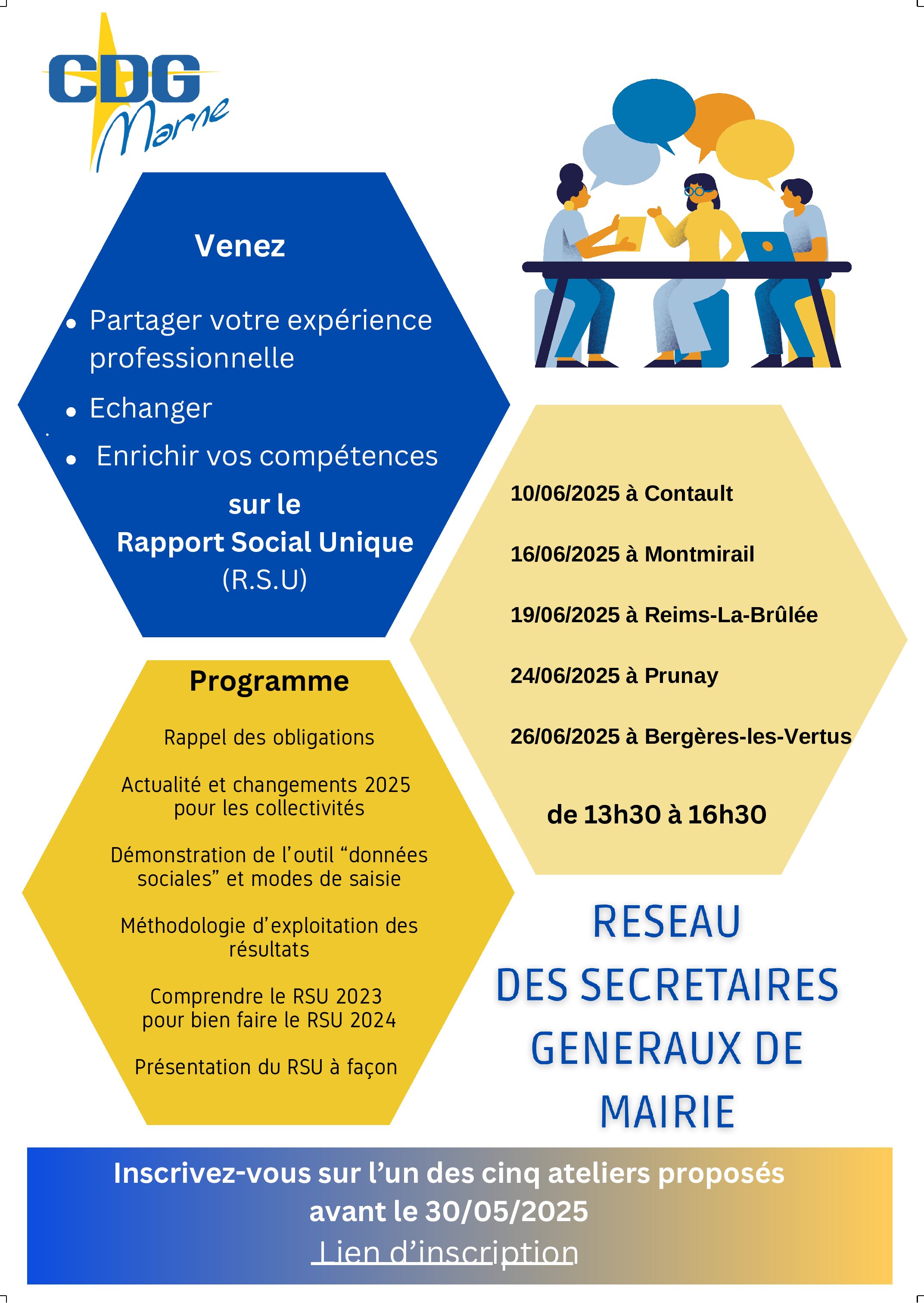 Réseau départemental des Secrétaires Généraux de Mairie                                                                             invitation à un atelier thématique